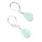 Lab-Grown Aqua Stone Briolette Sterling Silver Lever Back Earrings product 2